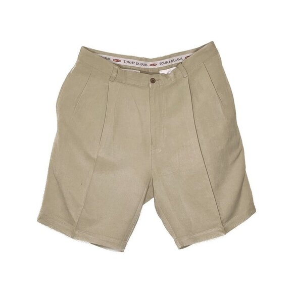 Khaki Shorts Size 35 Tommy Bahama Pleated Shorts - Picture 1 of 5